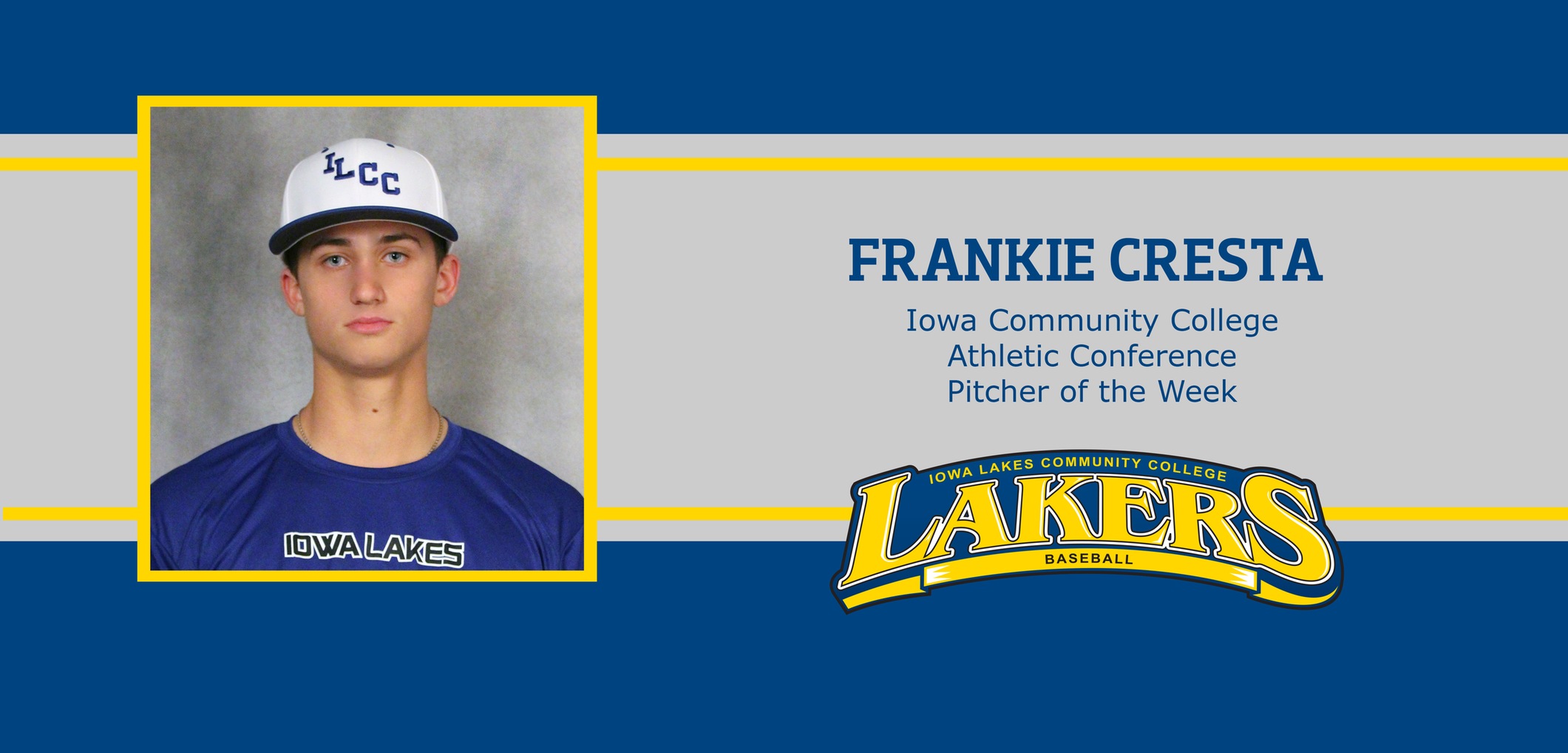 Cresta Wins ICCAC Pitcher of the Week