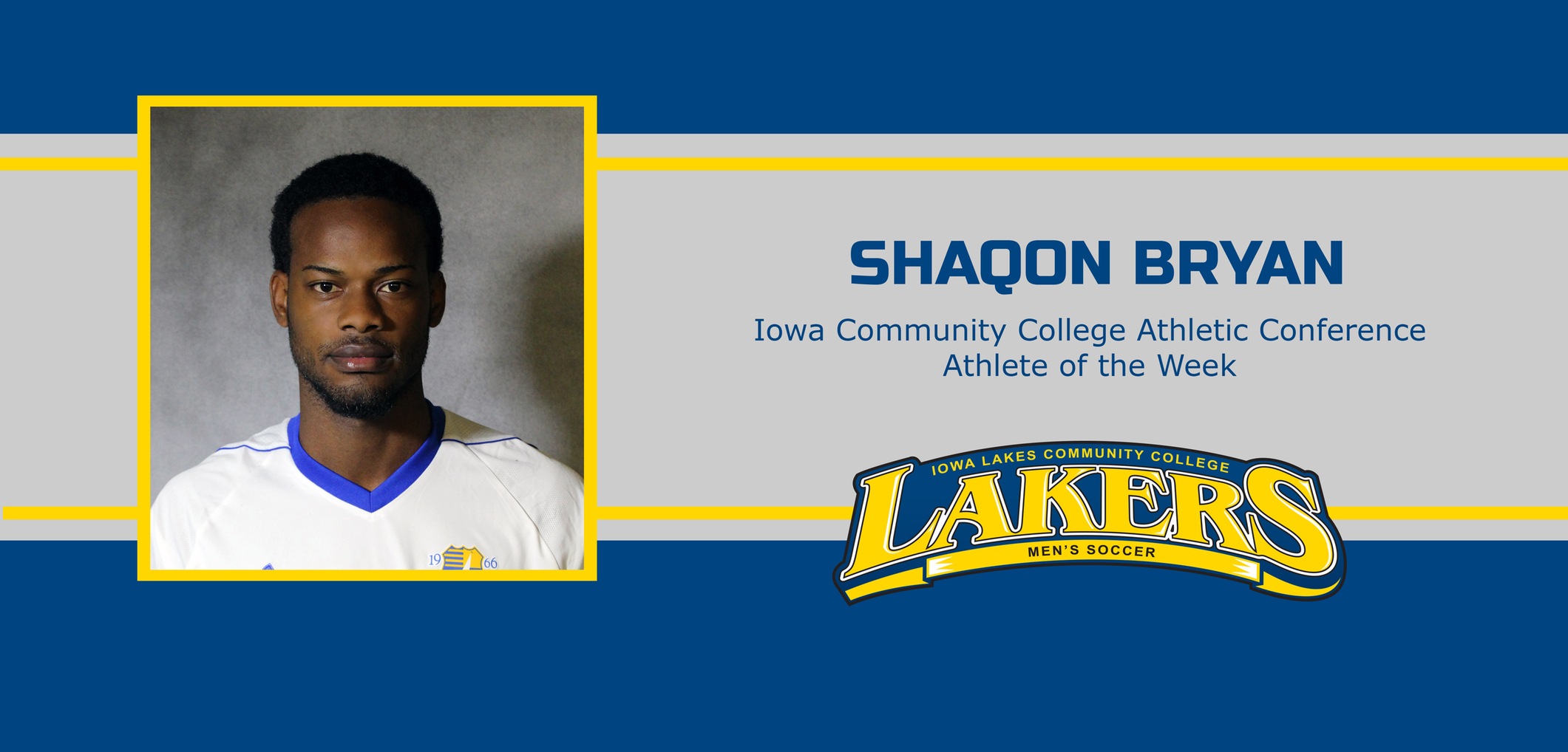 Jamaican Striker Shaqon Bryan, Named ICCAC Athlete of the week.