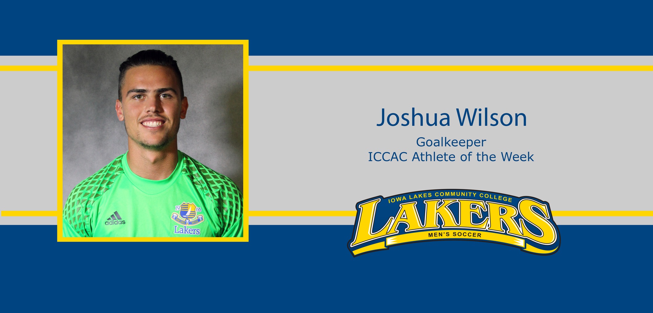 Freshmen Goalkeeper Joshua Wilson earns NJCAA National Goalie of the Week