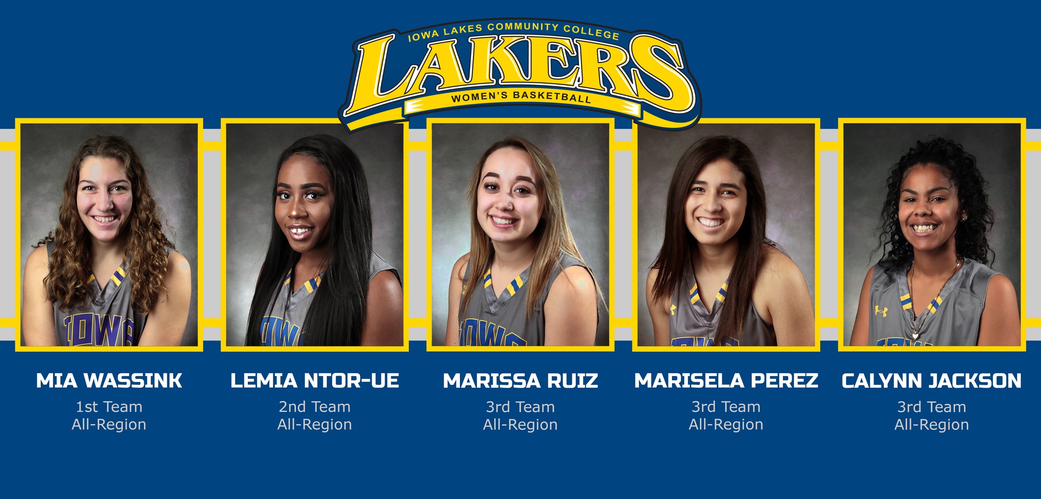 Five Iowa Lakes Women’s Basketball Members Selected to All-Region Teams