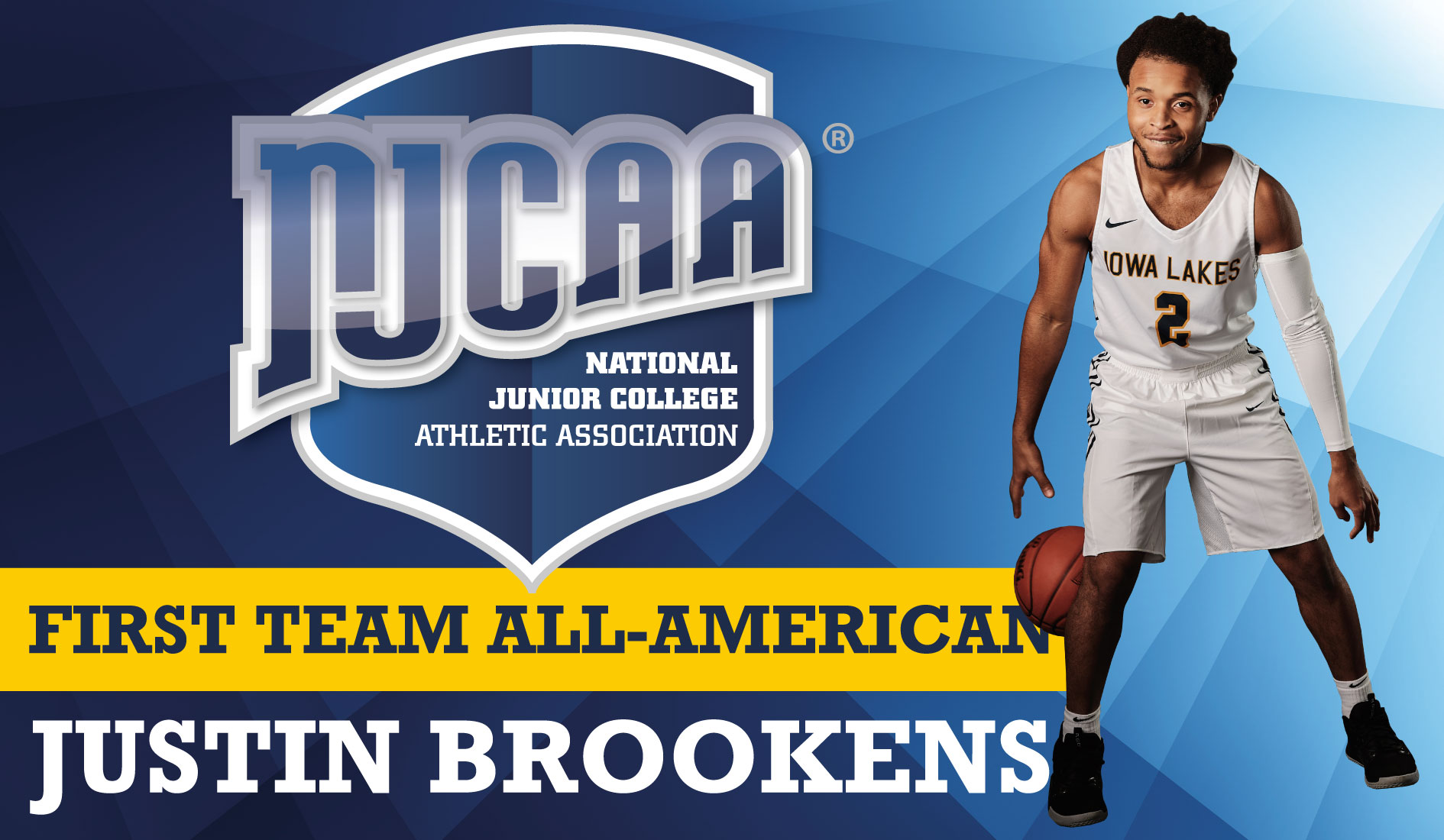 Iowa Lakes Men's Basketball Player Justin Brookens Earns 1st Team All-American Honors