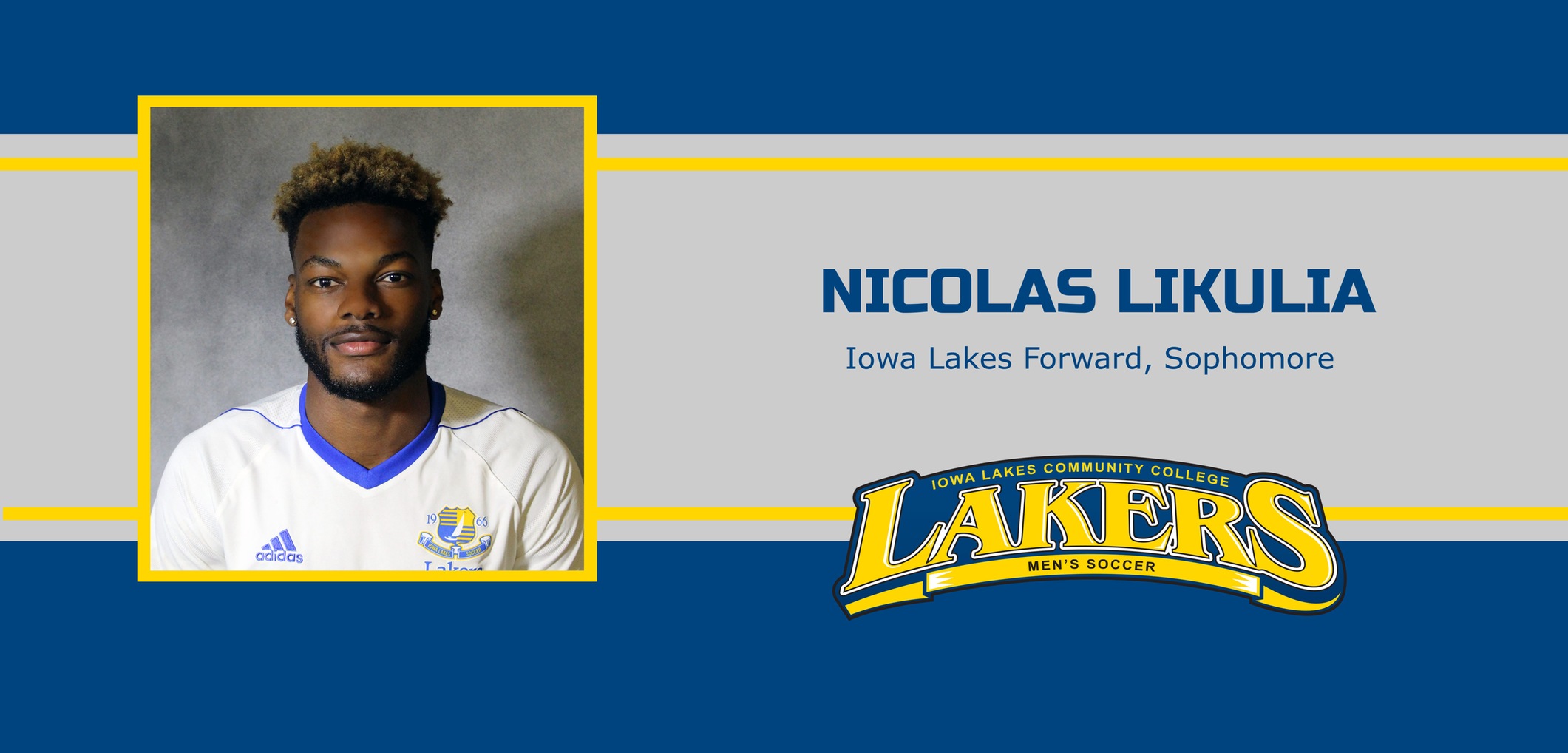 Sophomore Striker Nicolas Likulia, named ICCAC athlete of the week.