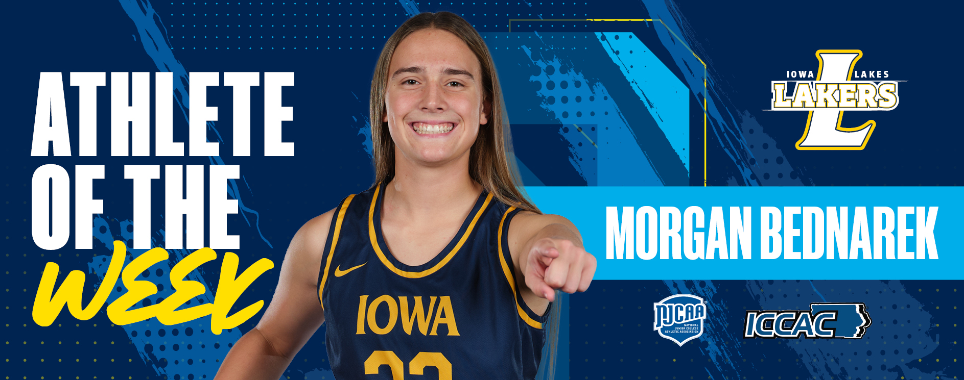 IOWA LAKES BASKETBALL MORGAN BEDNAREK NAMED ICCAC ATHLETE OF THE WEEK